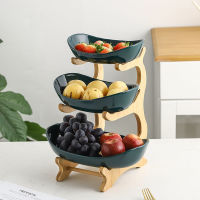 Living Room Plastic Storage Container Fruit Plate Garden Snack Home Decoration Dish Afternoon-tea Three-layer Cake basket dishes