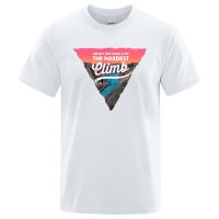 Inverted Triangle Letter Pattern Mens Tshirt Creativity Loose Tee Clothes Cotton Sportswear Gildan