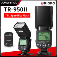 Triopo ไฟฉาย TR-950II + G4ส่งสัญญาณไร้สาย2.4G สำหรับ Nikon Canon 650D 550D 450D 1100D 60D 7D กล้อง5D