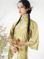 【CW】 1930 Chinese Dress QiPao Oriental Style Dresse Chinese Style Cheongsam Wide sleeved Jacket Blouse Loose Elegant Party Dress