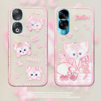 เคสโทรศัพท์ Phone Case เคส Honor90 Honor 90 Lite 5G ใหม่เคสการ์ตูนสีชมพูน่ารักฝาครอบซิลิโคนนิ่ม2023ราคาไม่แพง