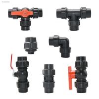 ℗✴ 20/25/32/40/50/63mm PE Tube Tap Water Splitter Tee Elbow Plug Coupler Plastic Quick Valve Connector Irrigation Pipe Fittins