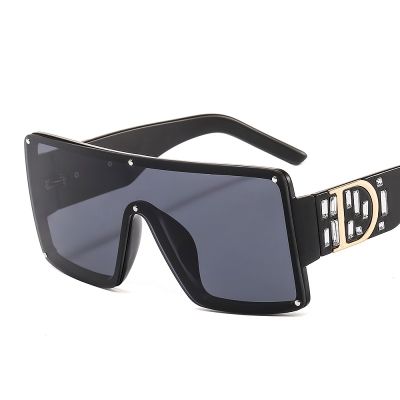2021 New Fashion Square Sunglasses Men Women Shield Goggle Gradients Lens D Logo Frame Luxury Brand Designer Sun Glasses UV400