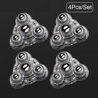 4Pcs Self Adhesive Ball Universal Wheel 4 Beads Stainless Steel Casters Furniture Move Base Accessory Mute Wear Resistant Pulley