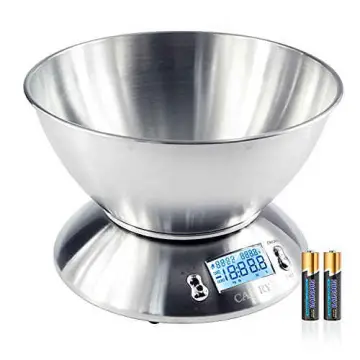 Camry Digital Kitchen Scale Food Scale Mixing Bowl 2.15l With Room  Temperature And Timer Backlight Lcd Display, Stainless Steel - Baking &  Pastry Tools - AliExpress
