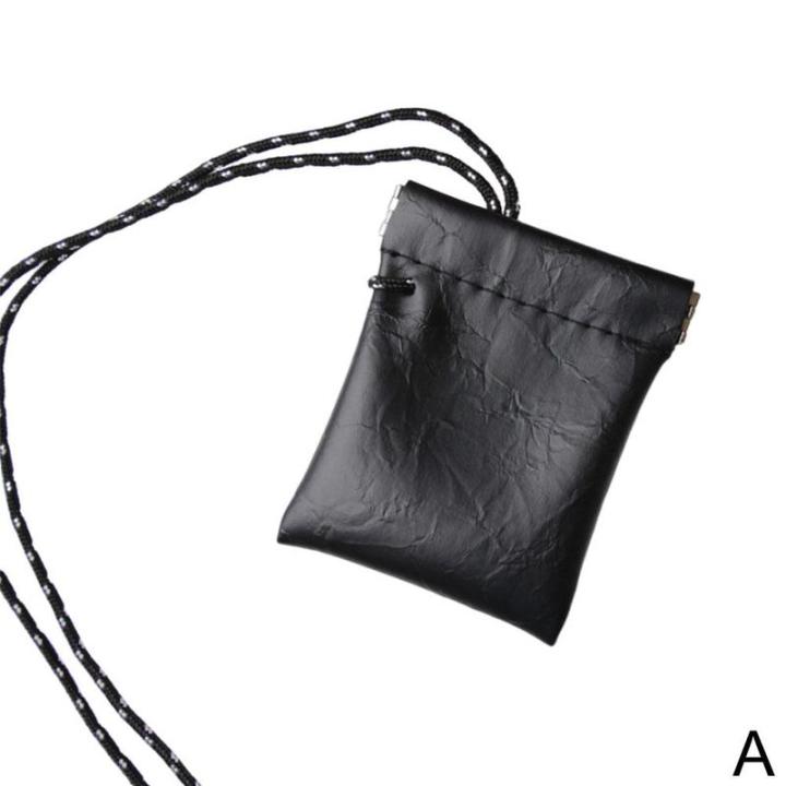 กระเป๋าเหรียญขนาดเล็กพร้อมสายคล้องคอชายและหญิงห้อยคอหูฟังเคสขนาดเล็กกระเป๋าสตางค์เคสหนัง-แปลกใหม่-pu-b2v9