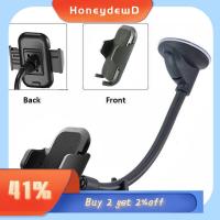 HONEYDEWD สากล การหมุน 360 องศา วงเล็บ ที่ดูดกระจก ที่วางโทรศัพท์ในรถยนต์ โทรศัพท์มือถือ แผงหน้าปัด