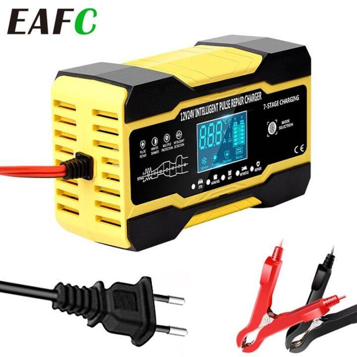 ZZOOI 12V 24V 10A 5A Automatic Smart Battery Charger 7-stage Smart ...