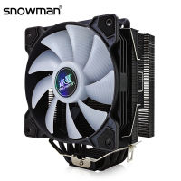 SNOWMAN 6ท่อความร้อน CPU Cooler 120มม. PWM 4 Pin PC หม้อน้ำ RGB Quiet สำหรับ In LGA 2011 1700 1200 1151 AMD AM4 CPU พัดลมระบายความร้อน