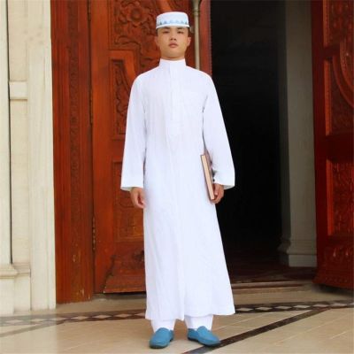 เสื้อผ้าอิสลามผู้ชายมุสลิมซาอุดิอาระเบีย Jua Thob เสื้อผ้าดูไบอาหรับอิสลามแบบดั้งเดิมเสื้อผ้า Maxi ยาวเสื้อผ้าผู้ชาย