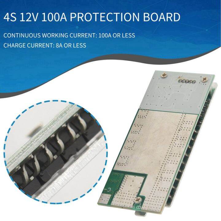 4s-12v-100a-protection-circuit-board-lifepo4-bms-3-2v-with-balanced-ups-inverter-energy-storage-packs-charger-battery