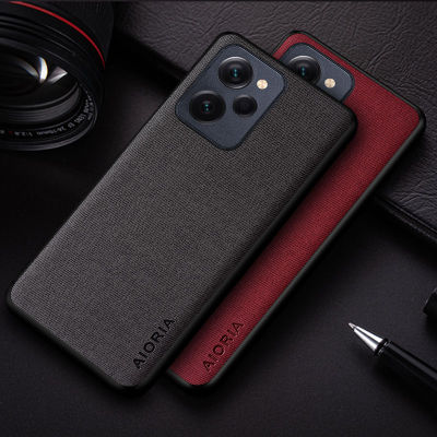 Case For Xiaomi Poco X5 Pro coque lightweight durable solid color simple textile leather cover for poco x5 case funda