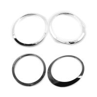 2Pcs For Mini Cooper R55 R56 R57 R58 2007-2015 Gloss Black Headlight Ring Bezel Trim Surround Cover Car Accessories