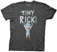 Rack และ Marty Tiny Rick! ผู้ใหญ่ Charcoal เสื้อยืด