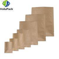 ⊙✒✔ High Quality 14C Thickness! Eco-friendly Kraft Paper Packaging Bags Heat Seal Open Top Pouches Aluminum Foil Mylar Storage Bags