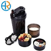 HongRui Modern Protein Powder Shaker Bottle Whey Mixing Protein Bottle Portable Plastic Blend Sport Water Cup Household