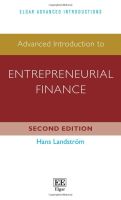 หนังสืออังกฤษใหม่ Advanced Introduction to Entrepreneurial Finance (Elgar Advanced Introductions series) (2ND) [Paperback]