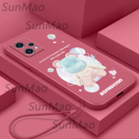 For เคสโทรศัพท์ Realme 9 Realme 9 Pro Plus ซิลิโคนขอบตรง Softshell แฟชั่นหมี