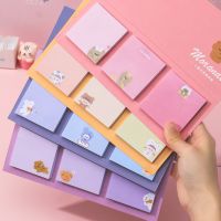 60 Sheets/Pack Cute Memo Pad Bear Sticky Notes Self Adhesive Notepad Marker Memo Sticker Diary Bookmark Student Office Supplies