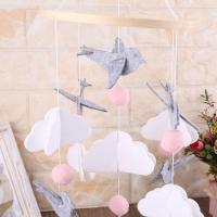 Baby Crib Felt Ball Musical Mobile Rattle Infant Cot Wind Chime Bed Bell Toys Kids Room Hanging Decor
