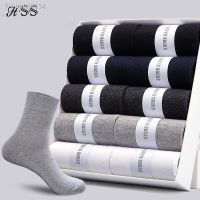 ☈ HSS 2023 Men 39;s Cotton Socks New styles 10 Pairs / Lot Black Business Men Socks Breathable Spring Summer for Male US size(6.5-12)