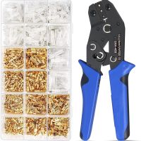 ❆ Wire Terminal Crimping Kit Ratchet Wire Crimping Tool AWG 20-13 (0.5-2.5mm ²) 1000PCS female male connector terminals