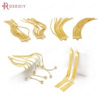 【YF】♗  Gold Color Many Lines Chain Tassel Earring Charms Pendants Jewelry Making Supplies Diy Findings Accessories