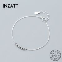 INZATT Real 925 Sterling Silver Minimalist Geometric Beads Bracelet Fine Jewelry For Charm Women Party Fashion Jewelry Gift