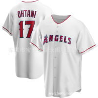 ?เสื้อเครื่องแบบเจอร์ซี่เบสบอล2023 MLB เสื้อเจอร์ซีย์ Angel 17 Red Fans Ohtani Jersey เบสบอล