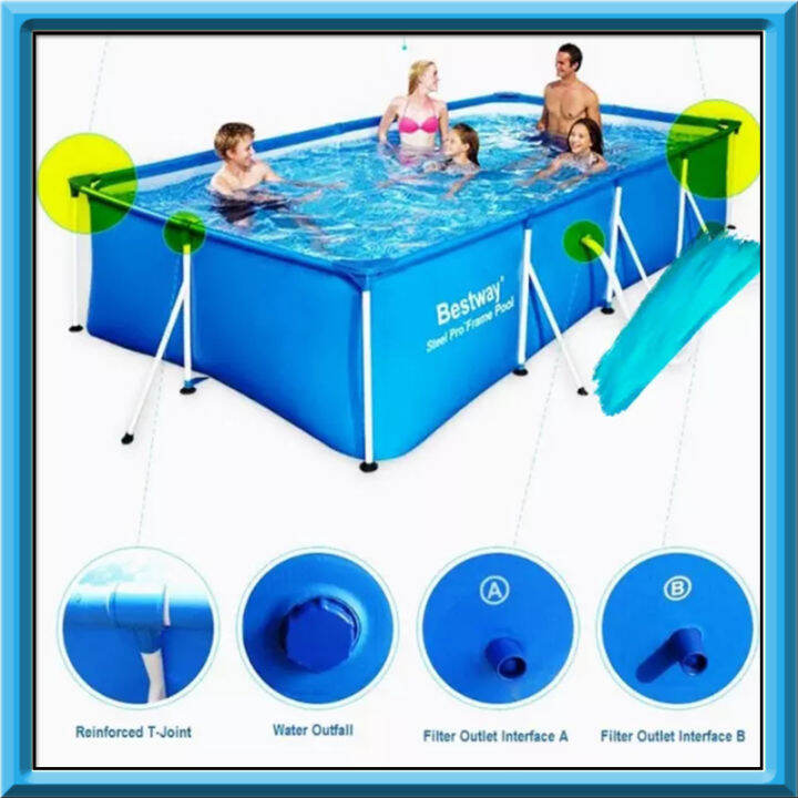 OCEAN WORLD【1 Year Warranty】INTEX 28271 Rectangular Steel Frame Set
