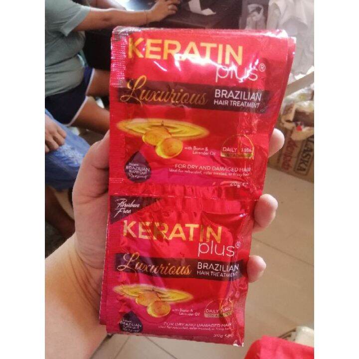 KERATIN PLUS Luxurious CONDITIONER RED SOLD PER 6's☁ Lazada PH