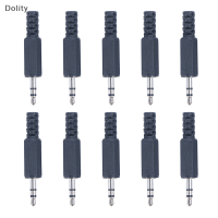 Dolity 10ชิ้นแจ็ค3.5มม3.5ปลั๊กสเตอริโอ3.5มมปลั๊กแจ็คเสียงขั้วต่อหูฟัง