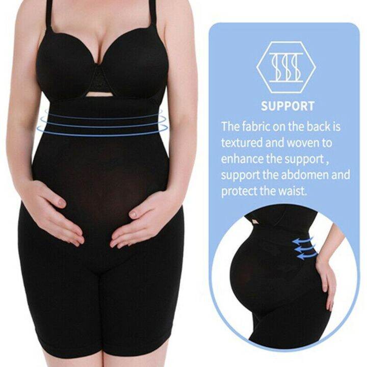 ใหม่ล่าสุดผู้หญิงคลอดบุตร-shapewear-belly-สนับสนุนการตั้งครรภ์สูงเอวกางเกงต้นขา-shaper-กางเกง