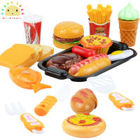 SS【ready stock】Simulation  Fast  Food  Set Kitchen Play House Pizza Hamburger Model Cutie Children Toys