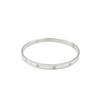 กำไลลายหัวน๊อต เนื้อเงินแท้ กำไลเงินแท้ 925: DSP 925 Sterling Silver Bangle [GSPC0088]