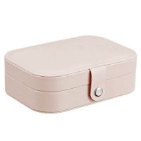 PU Leather Portable Travel Jewelry Storage Box Organizer Packaging Case Earring Ring Necklace Jewellery Organizer