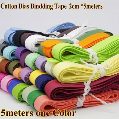 2021100 Cotton Folded Bias Binding Tape 20mm Width 34" Fold Cloth Tape Small Packs DIY Sew Material Handmade Craft Sewing 5mlot