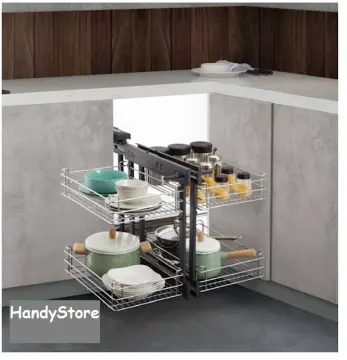 Kitchen Storage System 2 Tier Pull out Basket Home Cabinet Organizers Soft  Close Storage Rack - China Drawer Basket and Kitchen Rack price