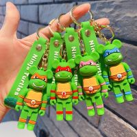 Cartoon Anime Game Ninja Turtles Pendant Keychain Car Key Chain Key Ring Keyring Phone Bag Ornament Jewelry Kids Gifts