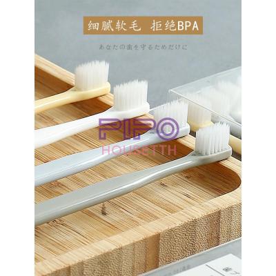 [10 ชิ้น] [เซ็ท 4 ชิ้น 4 สี] แปรงสีฟันขนนุ่ม สไตล์ญี่ปุ่น ใช้ได้ทุกวัย ด้ามจับโค้งมน จับสบายเวลาใช้ง่าย pp99