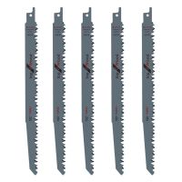 9Inch Wood Pruning Saw Blades for Reciprocating/Sawzall Saws/Sabre 5TPI Saws Blades for Wood Cutting,Drywall,Straight and Fast C