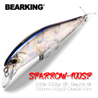 Bearking 10Cm 15G รุ่นใหม่ตกปลาเหยื่อตกปลาแบบแข็ง14สีให้เลือกปลาซิวคุณภาพระดับมืออาชีพ Minnow Depth0.8-1.5M