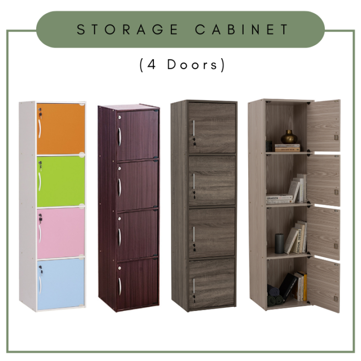 [PARENT'S DAY] ALiST CODEY 4 Door Storage Box With Lock / Almari