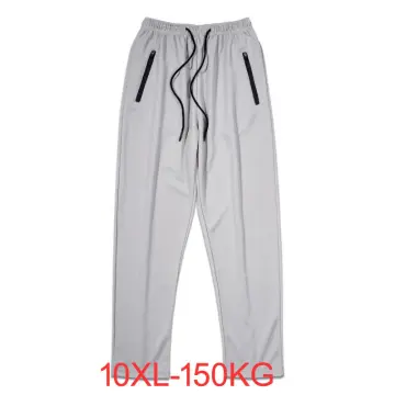 10XL Oversized Black Casual Pants Mens Breathable Sweatpants