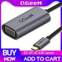 USB3.1 Qgeem ชนิด C ถึงสายอะแดปเตอร์ VGA ตัวเมีย USB C To VGA สายสำหรับ Macbook Pro เหมาะสำหรับ Xiaomi ็ปท็อปที่เหมาะกับ Huawei Mate 30 P30เหมาะสำหรับ S20 Samsung