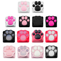 3D ซิลิโคนแมว Paw Pad ฐานอะลูมิเนียมอัลลอยด์ Keycap สำหรับแป้นพิมพ์กล