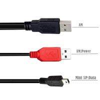 0.8เมตรสำหรับเครื่องพิมพ์ฮาร์ดดิสก์แบบพกพา Y-Type สายข้อมูลหัวคู่ USB-B USB 2.0 Micro Mini 5pin Type-C แหล่งจ่ายไฟ USB ภายนอก