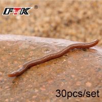 30Pcs/Lot 7.5cm Soft Lure Silicone Simulation Earthworms red Worms Artificial Fishing Lures bloodworm Lifelike Fishy Smell Bait