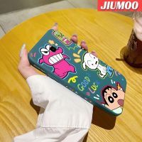 JIUMOO เคสปลอกสำหรับ Samsung J4บวก2018 J4เคสนิ่มลายการ์ตูนสีเทียน Shin-Chan เคสโทรศัพท์ดีไซน์ใหม่บางสุดสร้างสรรค์ปกป้องขอบสี่เหลี่ยมเคสป้องกันปลอกซิลิโคนเคสกันกระแทก