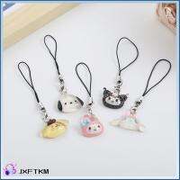 JXFTKM คาวาอิ จี้สายคล้องโทรศัพท์ Cinnamoroll คุโรมิ เสน่ห์ของโทรศัพท์ ของขวัญสำหรับเด็ก ของตกแต่งแขวน ห่วงโซ่กุญแจ รถสำหรับรถ